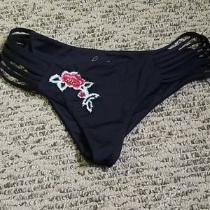 Frankie's bikinis like new embroidered bottoms